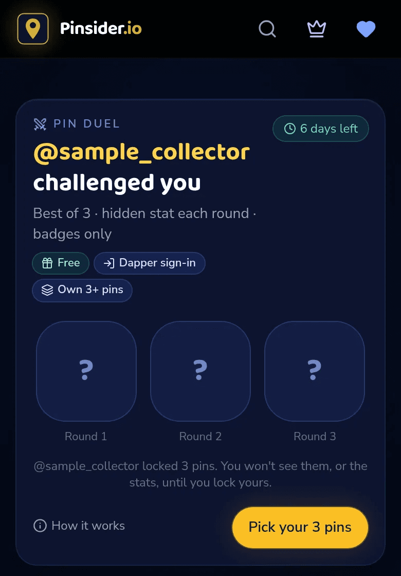 Pin Duel challenge